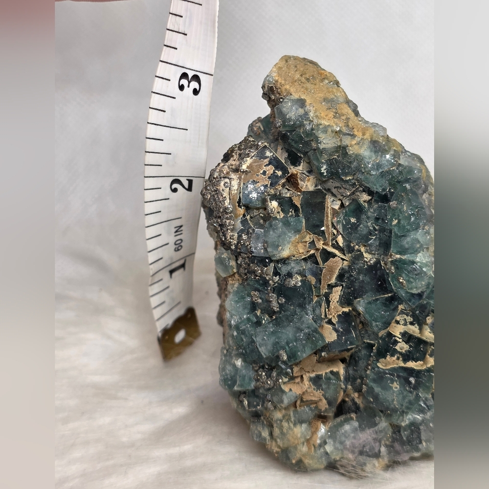 Raw Cubic Blue Green Fluorite Cluster – UV Reactive. Crystal Collector - Picture 8 of 10